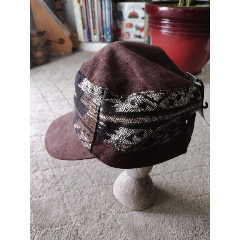 NWT Scala Multi-color Blanket Wool Cadet Cap Hat - Picture 6 of 7